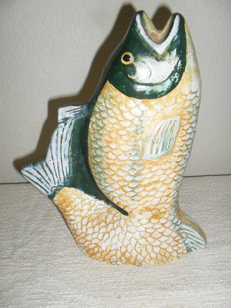 Hand Painted Fish Doorstop 8" Nautical Salmon Door Stops / Fisherman Door Wedge
