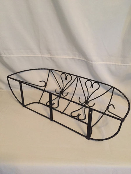 Vintage French Country Shabby Chic wrought iron hanging Planter