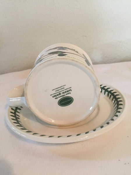 1987 Portmeirion Botanic Garden Drum Flat Cup and Saucer Set -choose pattern