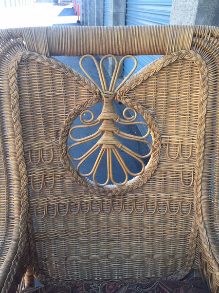 Vintage Polo Ralph Lauren Tall Wicker Rocker Rattan