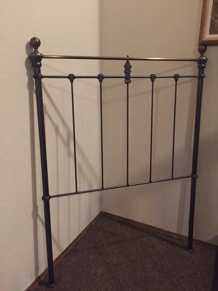 Vintage Pair of Brass and Iron Twin Headboards