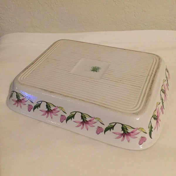 Portmeirion The Botanic Garden 12-1/2" Lasagne Casserole Dish Baker- Mexican Lily