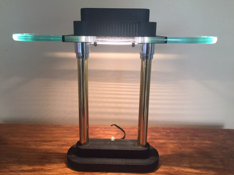 Vintage Robert Sonneman Modernist Frosted Glass Desk Lamp for George Kovacs