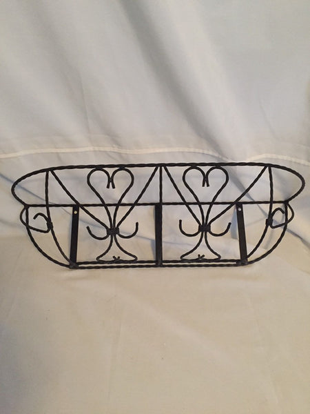 Vintage French Country Shabby Chic wrought iron hanging Planter