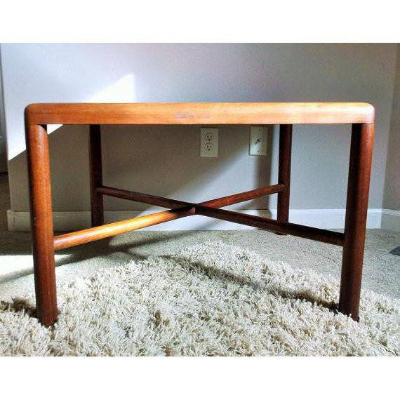 Danish Modern Teak Coffee Table with X base