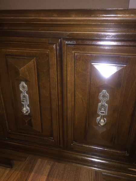Pair of Vintage Walnut Nightstands, sidetables, small cabinets