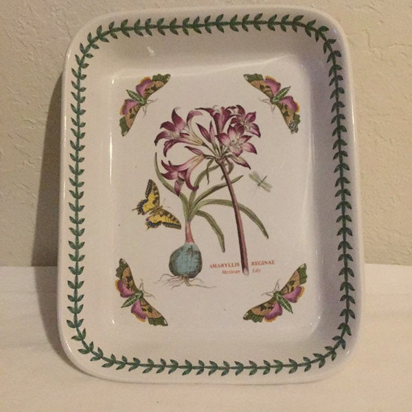 Portmeirion The Botanic Garden 12-1/2" Lasagne Casserole Dish Baker- Mexican Lily