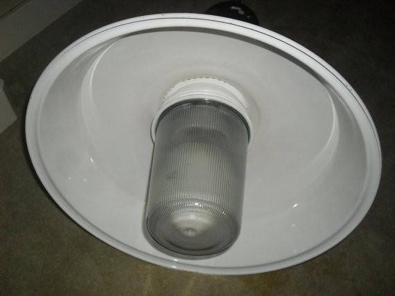 Set of 4 Vintage Gas Station Farm Garage Industrial LIght Mid Century Modern 21" DIameter