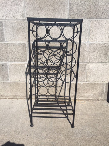 Vintage Mid Century Modern Arthur Umanoff Wrought Iron Bar Wine rack