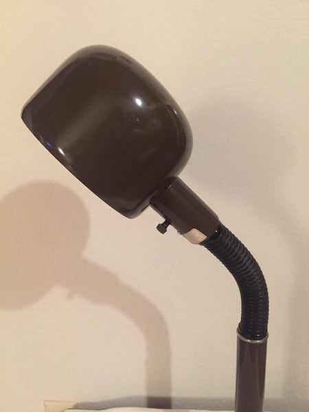 Gooseneck Lamp, Mid Century Modern Lamp, Vintage Task Light, Industrial Decor Desk Lamp, 1970's Retro Decor, Mod Office Lighting
