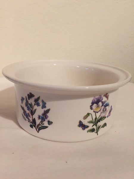 Portmeirion The Botanic Garden Small souffle dish- Daisy- 5" diameter/ 3" high