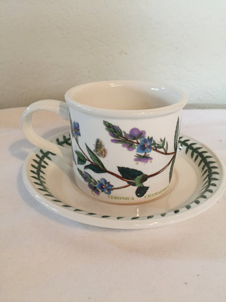 1987 Portmeirion Botanic Garden Drum Flat Cup and Saucer Set -choose pattern