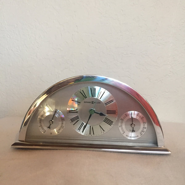 Howard Miller Weatherton Weather Station Alarm Table Clock hygrometer