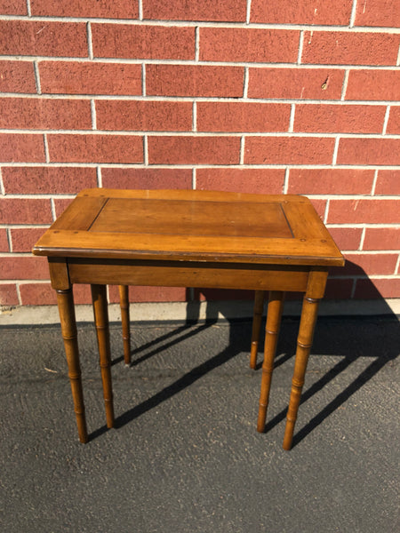 Vintage Drexel Heritage Faux Bamboo Asian Wood Nesting Tables - 2 Pieces