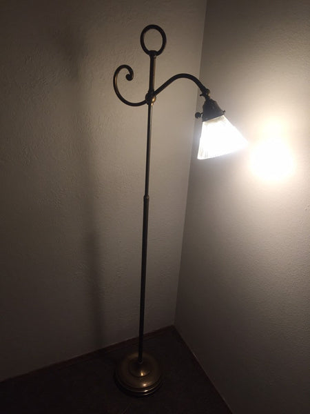 Antique Art Deco Solid Brass Floor Lamp