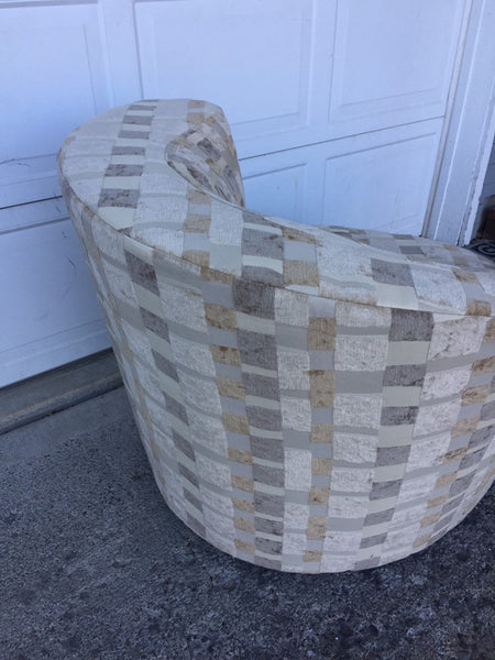 Mid Century Nautilus Swivel Chair by GuildCraft - in the manner of Vladimir Kagan