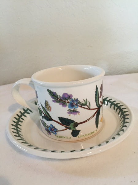1987 Portmeirion Botanic Garden Drum Flat Cup and Saucer Set -choose pattern