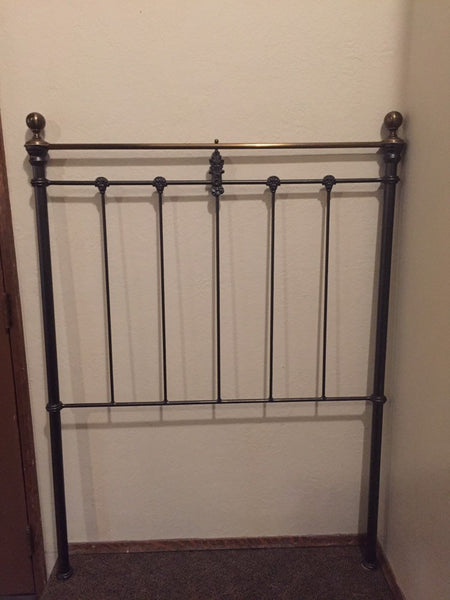 Vintage Pair of Brass and Iron Twin Headboards