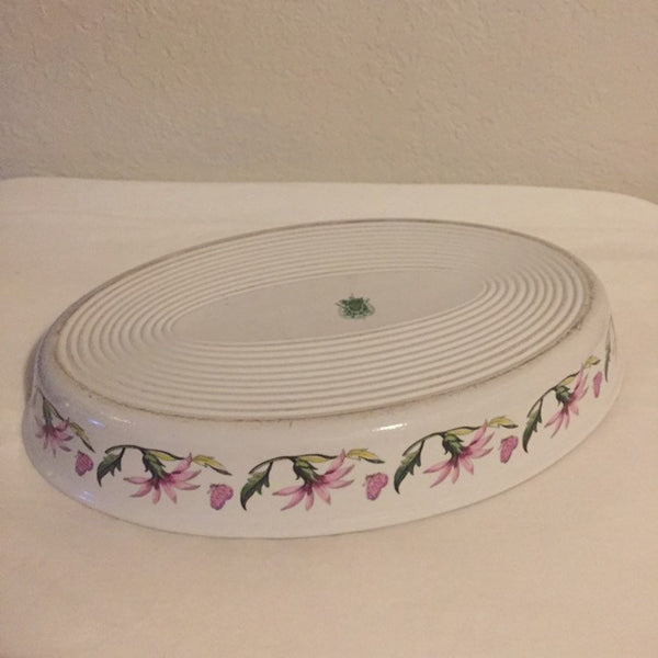 Portmeirion The Botanic Garden Large Oval Baker/ Casserole- 15" Blue Passion Flower