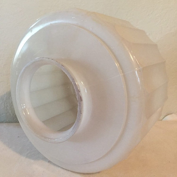 Large Frosted Glass Art Deco 8-1/2” Diameter Ceiling Fixture Glass Shade 4” Fitter - Retro Art Deco - Replacement Milk Glass shade