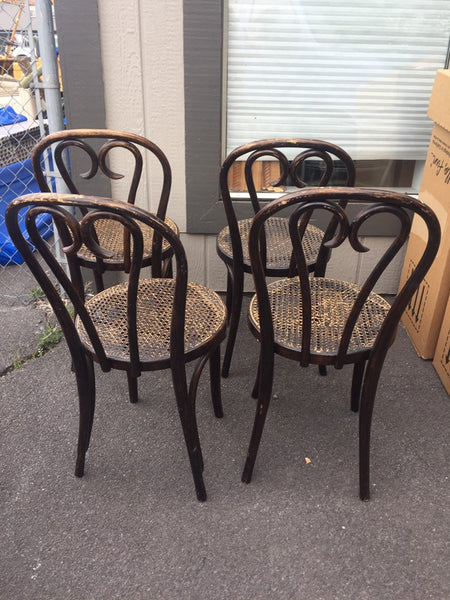 Vintage Cane Josef Hoffman/Thonet Style Bentwood Chair (2 available) hand-caned made in Poland