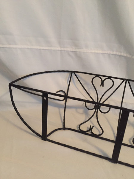 Vintage French Country Shabby Chic wrought iron hanging Planter