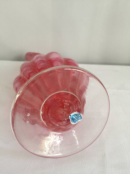 Mid Century Modern Red Swung Footed Vase