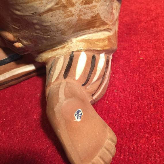 ON SALE - Large Japanese Clay Pottery Asian Girl - 1970's Mid Century Figurine - Made in Japan by Uctci