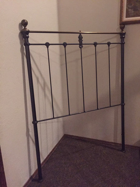 Vintage Pair of Brass and Iron Twin Headboards