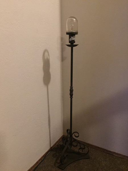 Funky Arts and Crafts Steampunk Industrial Metal Floor Lamp