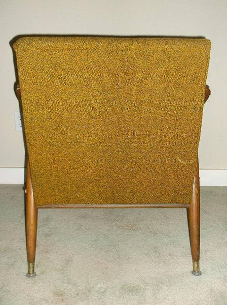 Vintage Danish modern upholstered lounge chair