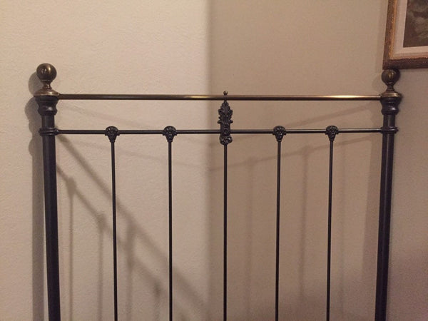 Vintage Pair of Brass and Iron Twin Headboards