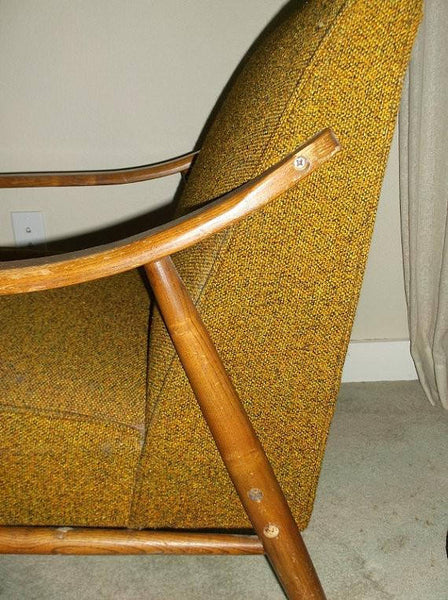 Vintage Danish modern upholstered lounge chair