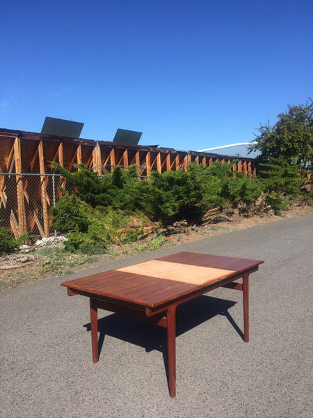 Danish Mid-Century Modern Teak Expandable Dining Table