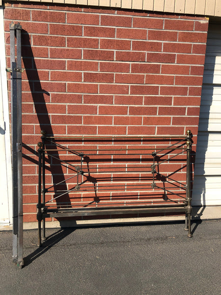 Antique Iron Bed , Full size, headboard, footboard , with side rails