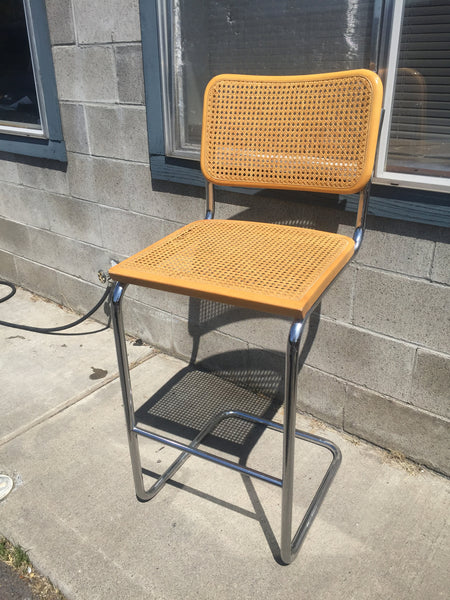 Vintage Mid Century Cesca Breuer Style Cantilever Barstool Chair, Cesca style, Original Unique!