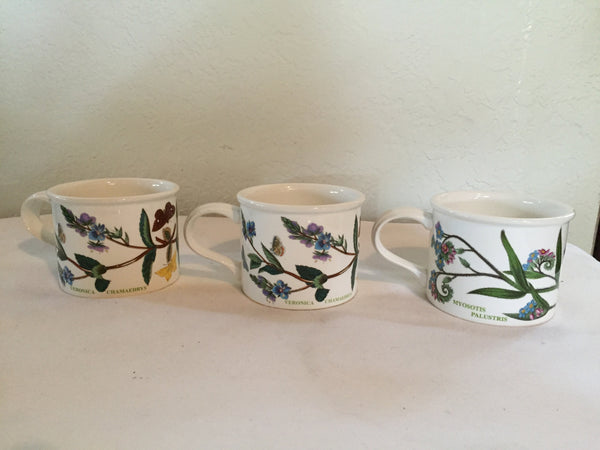 1987 Portmeirion Botanic Garden Drum Flat Cup and Saucer Set -choose pattern