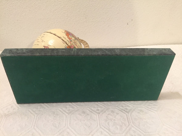 Vintage Executive Desk Set, Globe, Clock & Pen Stand with engraved Bible Verse Plaque