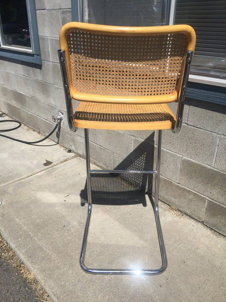 Vintage Mid Century Cesca Breuer Style Cantilever Barstool Chair, Cesca style, Original Unique!