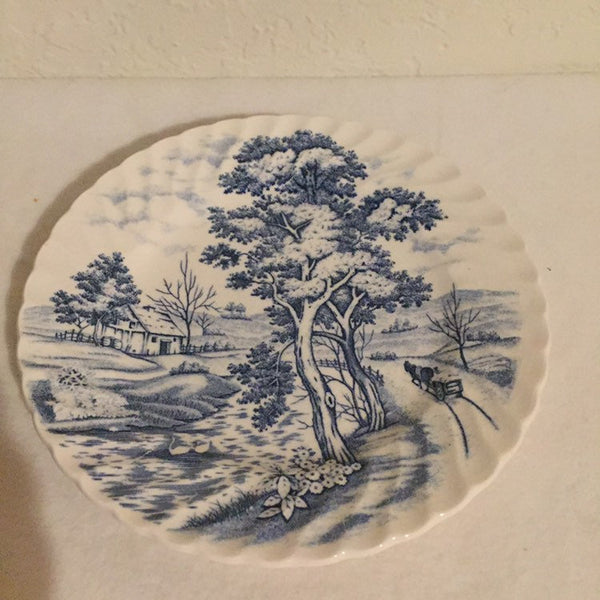 Vintage Nasco " Blue River" Bread and Butter Plate - made in Japan