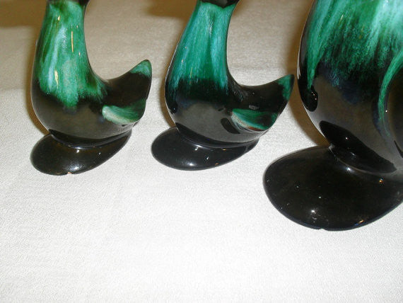 Vintage Mid Century BMP Blue Mountain Pottery Walking Duck & Ducklings
