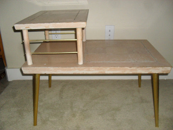 Retro Two Tiered Side Table from Lane manufactured in 1960s
