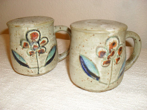 Vintage Mid Century Modern Otagiri Modernist Pottery Salt and Pepper Shakers Japan