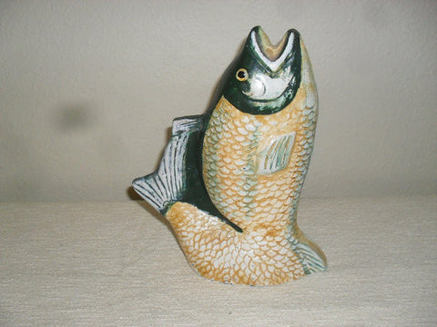 Hand Painted Fish Doorstop 8" Nautical Salmon Door Stops / Fisherman Door Wedge