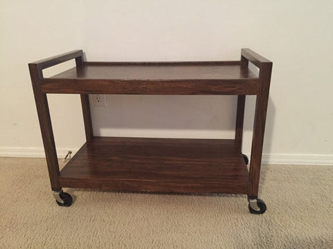 Vintage Mid Century Tv rolling Cart Tea Cart Bar Cart Trolley- 1shelf