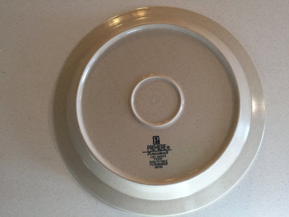 Mid Modern Premiere Potters Kraft Pottery Large Plate Serving platter, "Lazy Daisy" Yellow Flower