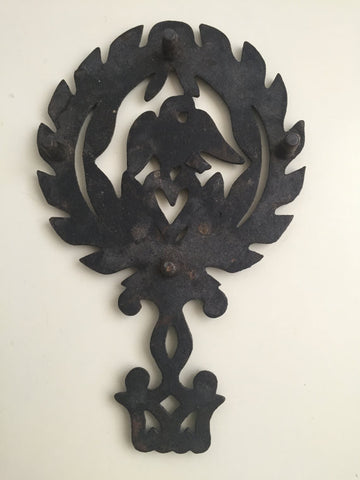 Vintage Cast Iron Trivet- American Eagle and Heart - Pot Rest