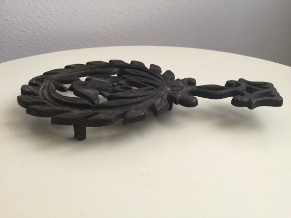 Vintage Cast Iron Trivet- American Eagle and Heart - Pot Rest