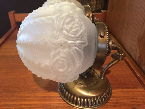 Pair of Vintage "Rose" Light Fixtures hollywood regency By Kichler Co