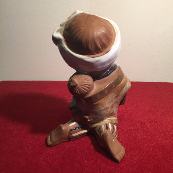 Large Japanese Clay Pottery Asian Girl - 1970's Mid Century Figurine - Made in Japan by UCTCI